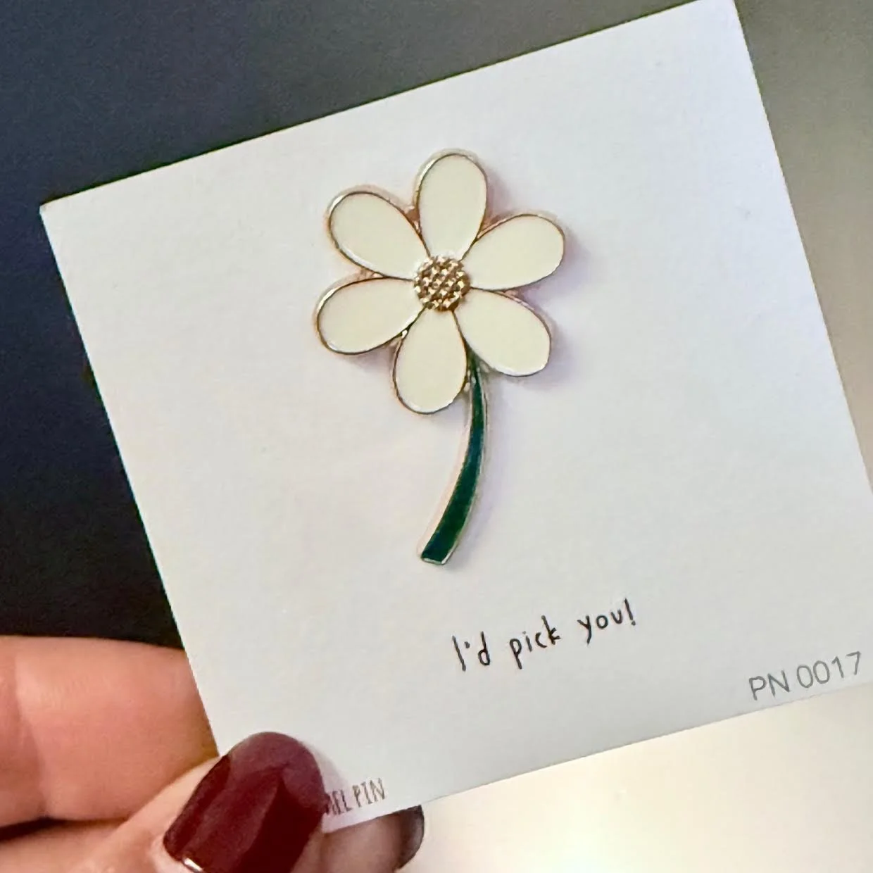 Whimsical Daisy Flower Pin Badge