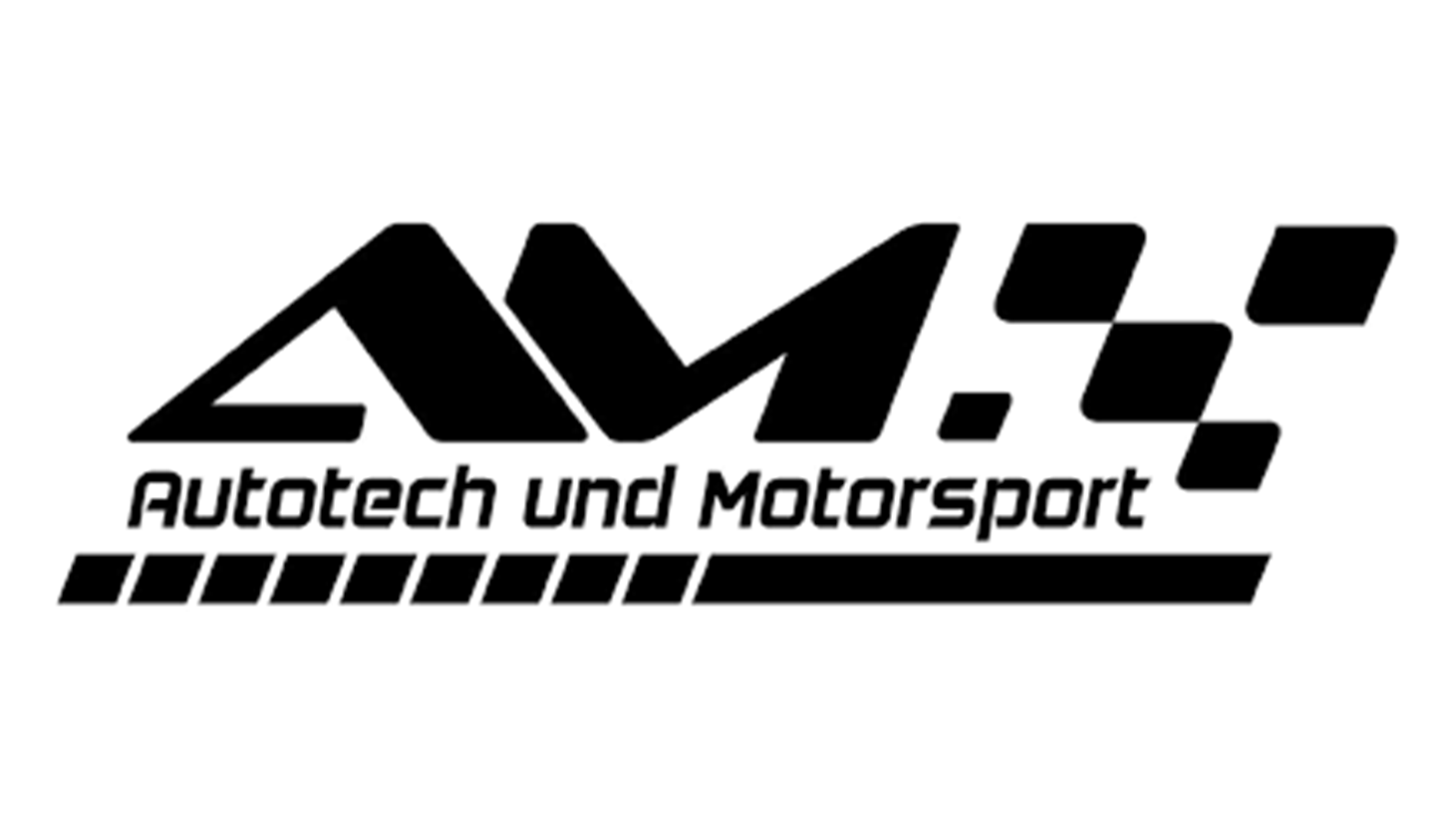 Logo mit der Aufschrift 'Austin' in großen Buchstaben, darunter 'Autotech und Motorsport' in kleineren Buchstaben, und einer stilisierten Startlinie mit schwarzen Streifen.