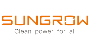 SUNGROW logo with the tagline 'Clean power for all'