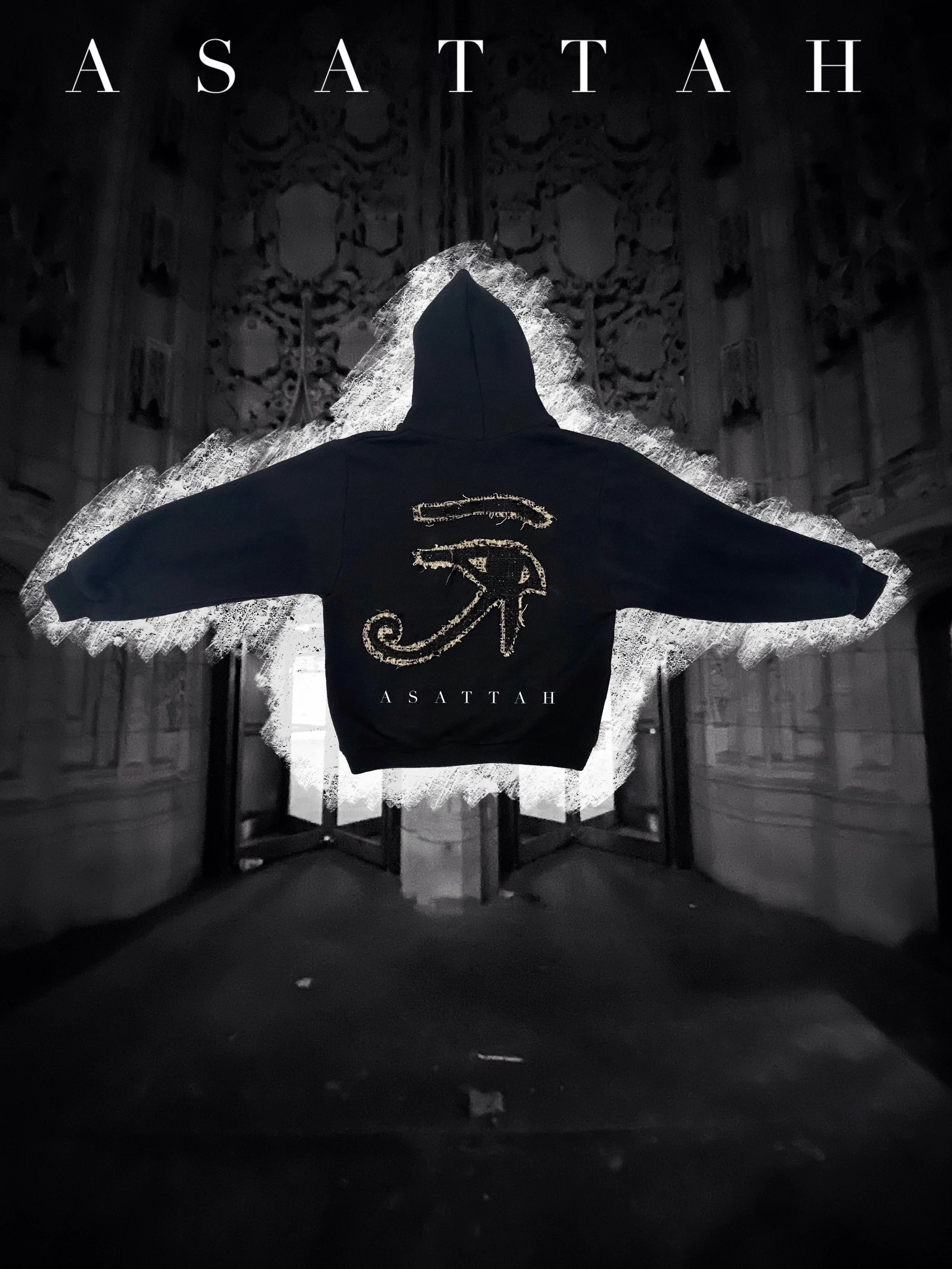 Tweed Applique Hoodie