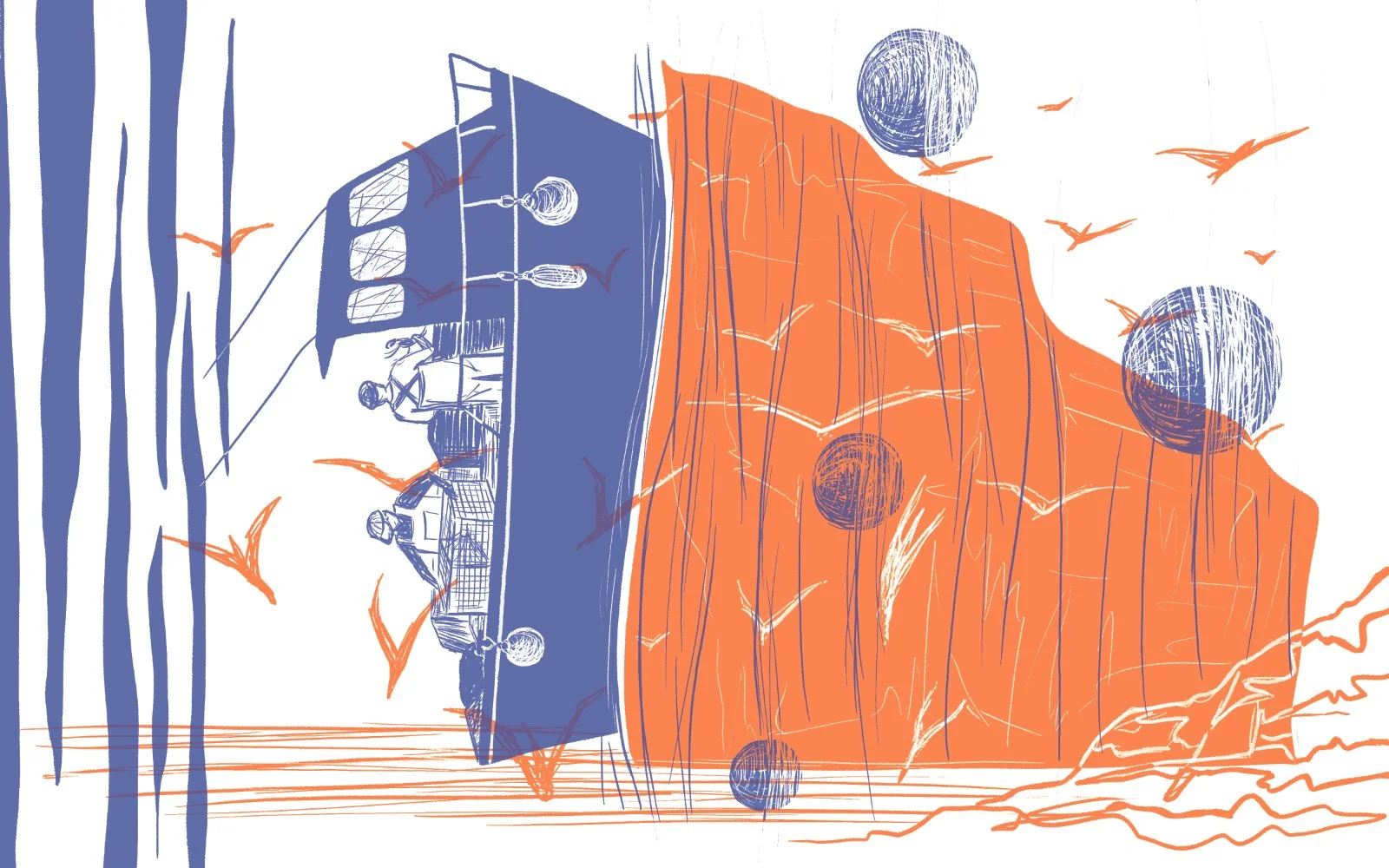 Sérigraphie Pêcheurs du Rocher