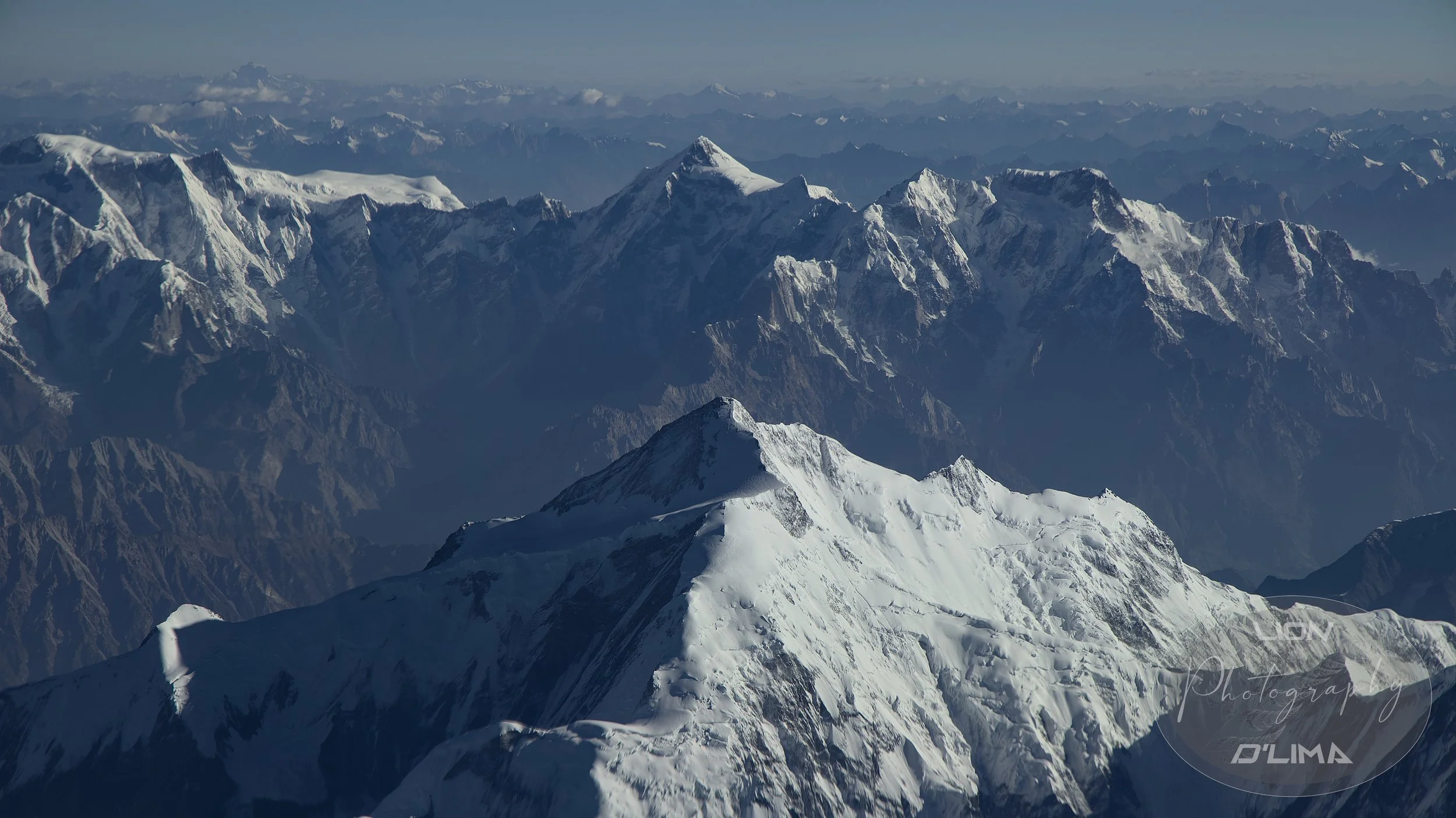 The Himalayas from the flight deck - 28000ft Peaks