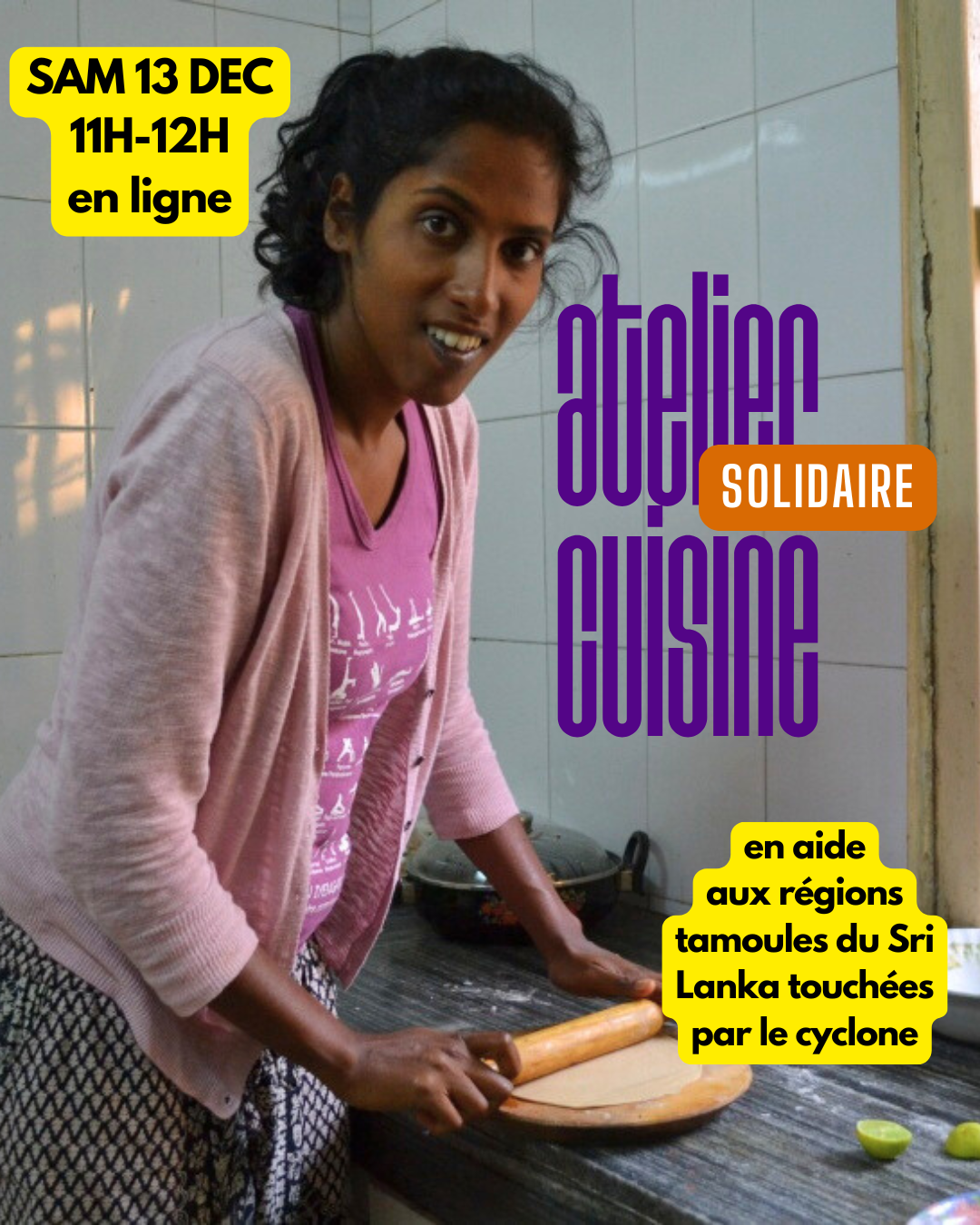 Atelier cuisine solidaire en ligne