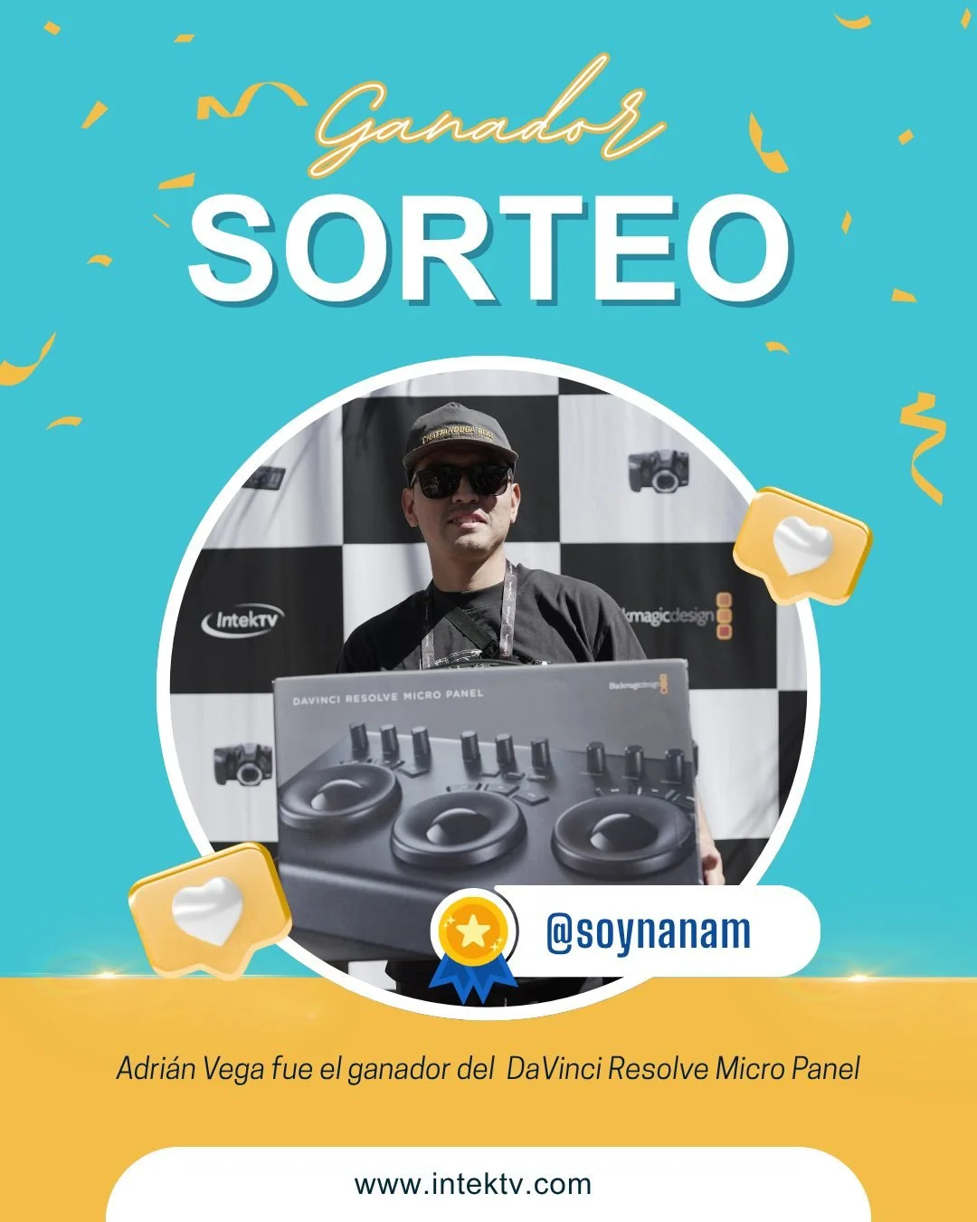 🎉 &iexcl;Tenemos ganador! 🎉

En el marco del BMD Tour Buenos Aires 2026, anunciamos que Adri&aacute;n Vega fue el ganador del incre&iacute;ble DaVinci Resolve Micro Panel 🖤🎛️

Gracias a todos los que participaron y fueron parte de esta experienci