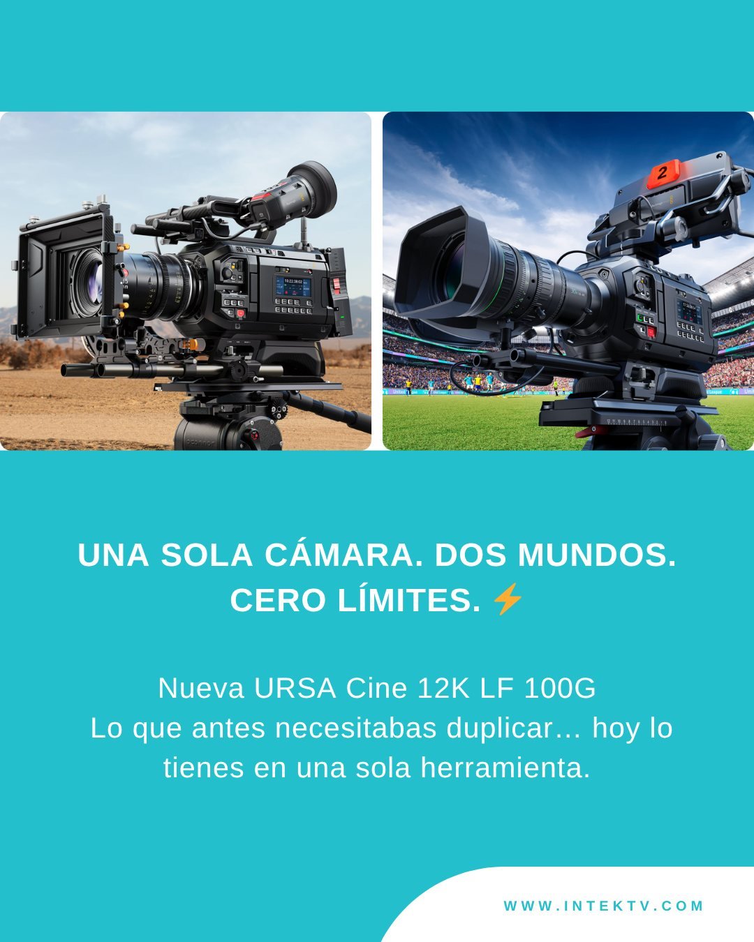 Una sola c&aacute;mara. Dos mundos. Cero l&iacute;mites. 🎬⚡

La Blackmagic URSA Cine redefine lo que es posible: calidad cinematogr&aacute;fica real en rodaje&hellip; y potencia total para producciones en vivo.

🎥 Cine sin concesiones
Captura en Bl