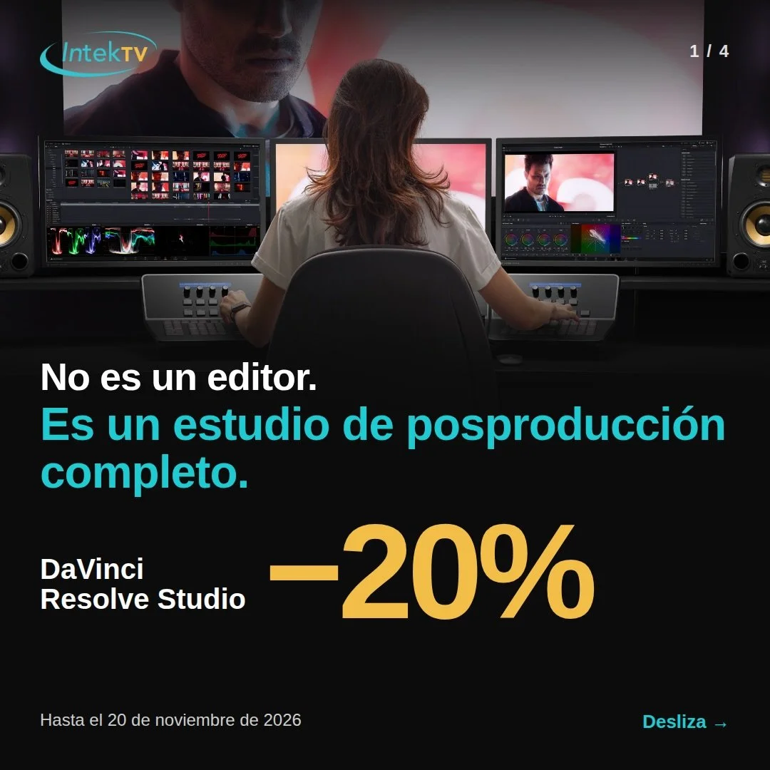 💬 Comenta DAVINCI para recibir el enlace de compra.

M&aacute;s inteligencia artificial. Menos trabajo repetitivo. 🎬

Aprovecha un 20 % de descuento en DaVinci Resolve Studio y agiliza tu postproducci&oacute;n con herramientas de IA exclusivas para