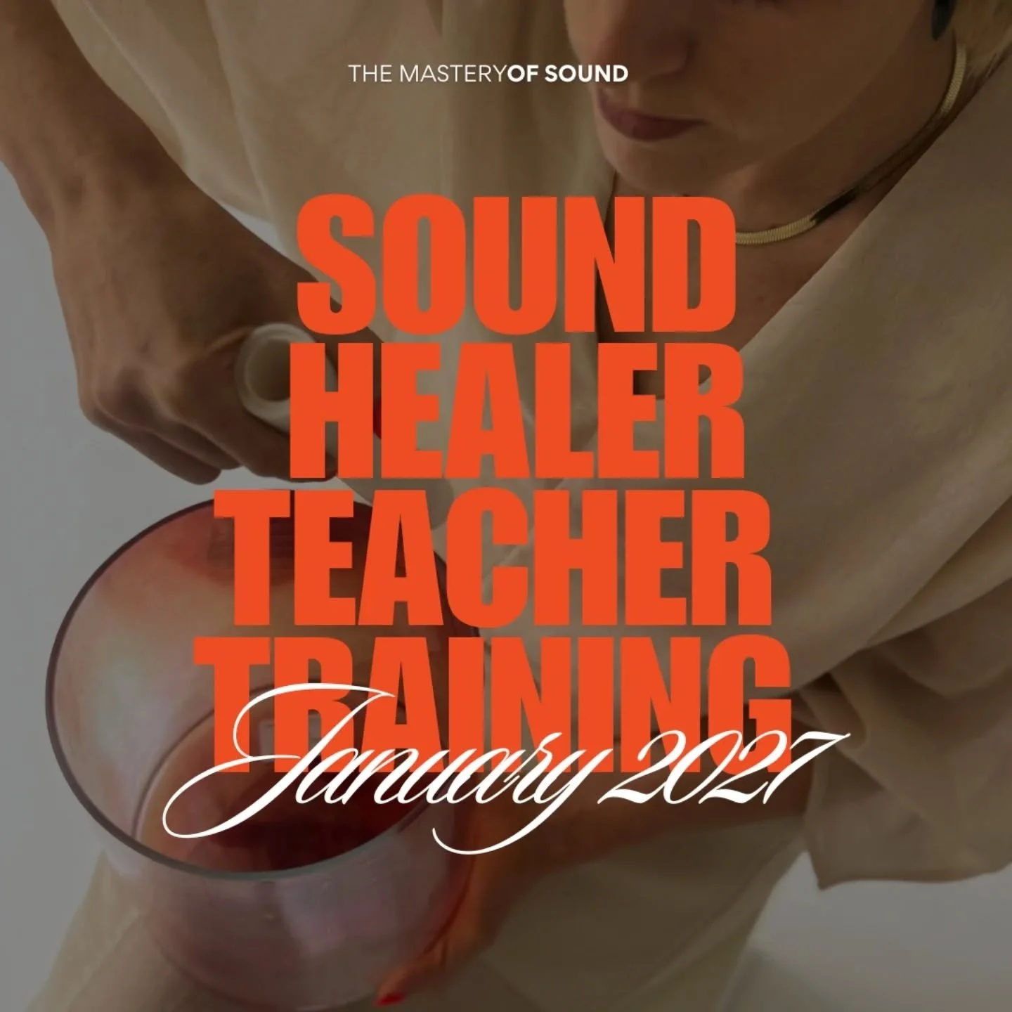*The Mastery of Sound* 
- Sound Healer Teacher Training 2027*

Feeling called to become a Certified Sound Healer? 
Discovery Calls for January 2027 are starting this week.

Join me on this transformative 12 week, Virtual Certified Sound Healing train