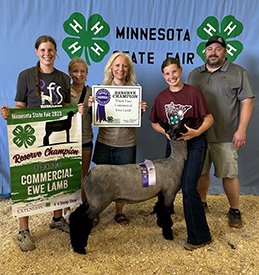   Abby VanPelt   
Reserve Champion Commercial Ewe  
2023 Minnesota State Fair  
Bred by Burgett Family Show Stock