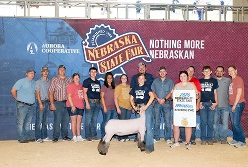  Mallory Tuma  
5th Overall Breeding Ewe 
2026 Nebraska State Fair 
Bred by Bacon Cattle and Sheep