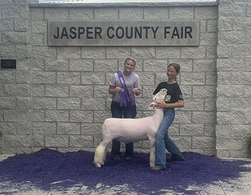  Bradyn Cartwright  
Champion WBI Market Lamb 
2026 Jasper County Fair 
Bred by Clay Van Wyk