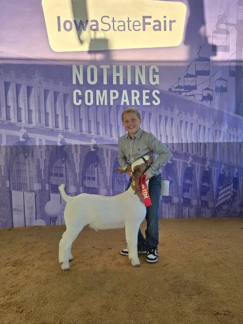  Aubry Hick  
Reserve Champion Junior Showman 
2026 Iowa State Fair 
Bred by 5 Star Show Goats