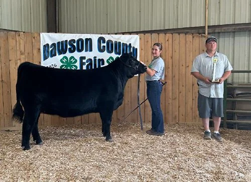   Meagan Lassen  
Champion Senior Showman 
2026 Dawson County Fair 