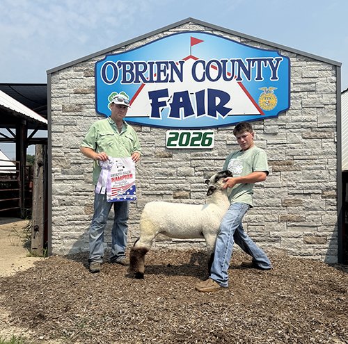  Hunter Lange  
Reserve Champion Breeding Ewe 
2026 O'brien County Fair 