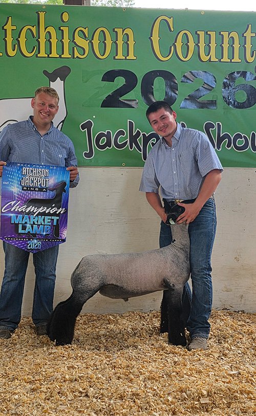  Kyle Rehak  
Grand Champion Overall Market Lamb  
Atchison County Jackpot Show - Ring A 
4th Overall Breeding Ewe 
Reserve Champion Market Lamb - Ring B 
Bred by Hassebrook Show Lamb