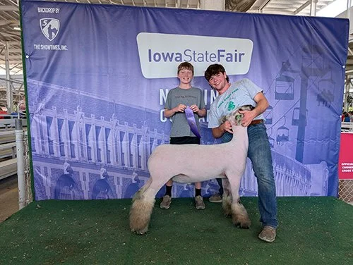  Andrew Dix  
Reserve Champion Shropshire Market Lamb 
2026 Iowa State Fair Jackpot Show 
Bred by Greiner