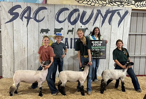  Braelyn VanAlst  
Champion Pen of 3 
2026 Sac County Fair 