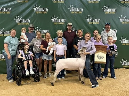  Macie Morse  
Reserve Champion 
2026 East Montgomery County Fair 
Bred by Jonas