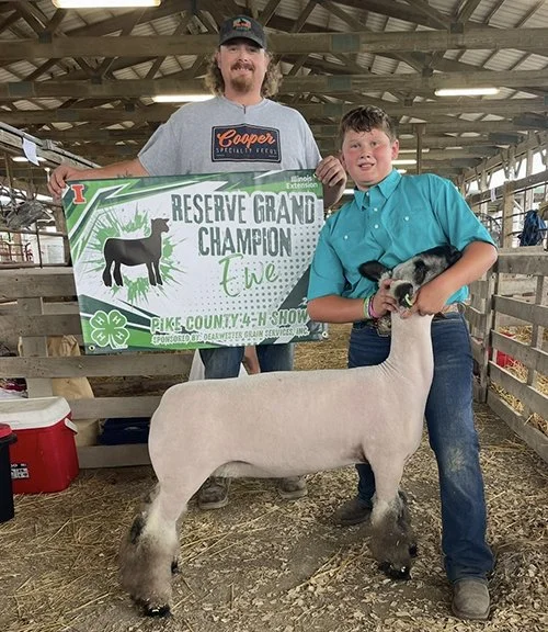   Kason Roth  
Reserve Grand Champion Ewe 
2026 Pike County 4-H Show 
Bred by Cody Long Show Stock