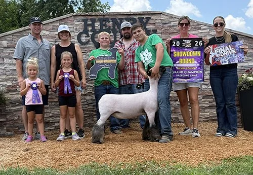  Tate Beard  
Grand Champion Breeding Ewe 
2026 Henry County Fair 
Bred by PK Farms