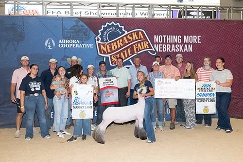  Kate Pieper  
Champion FFA Market Lamb 
2026 Nebraska State Fair 
Bred by Hubbard Show Lambs