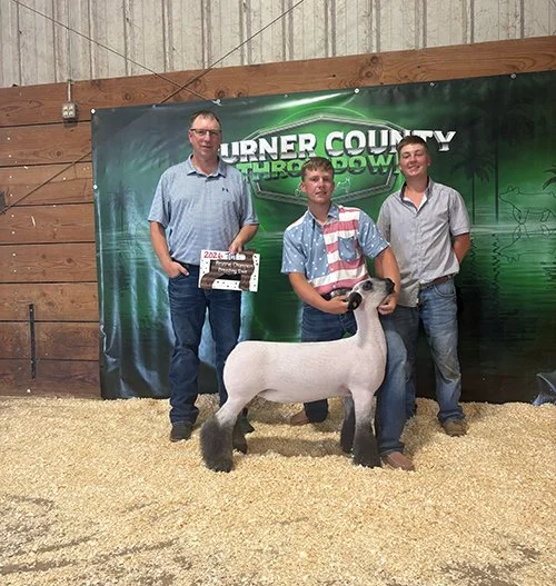   Landon Berg  
Reserve Champion Ewe Overall 
2026 Turner County Throwdown 
Bred by Berg Club Lambs