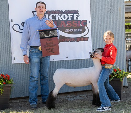  Reese Ehler  
Champion Market Lamb 
2026 Russell Co Kickoff 