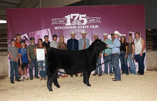  Adam Massman  
3rd Overall 
2026 Wisconsin State Fair 
Bred by Walsh Cattle