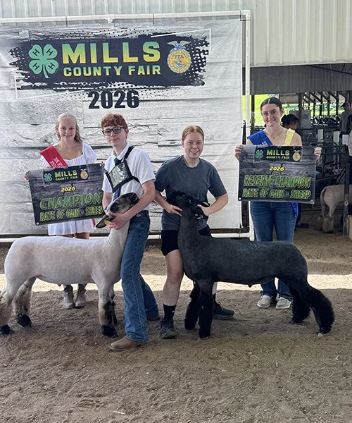   Riley Streight  
Grand & Reserve Champion Rate of Gain 
Mills County Fair 