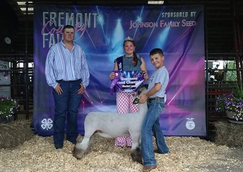   Brayton Johnson  
Grand Champion Market Lamb 
Supreme Grand Champion Breeding Ewe 
2026 Fremont County Fair 