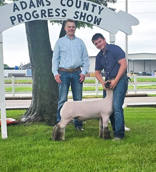   Kyle Rehak  
Reserve Grand Champion Overall Market Lamb 
2026 Adams County Progress Show 
Bred by Hassebrook Show Lambs