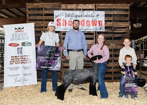  Megan Wacker  
Reserve Overall Market Lamb  
Phillips County Showdown Day 1 
Bred by J&M Show Lambs
