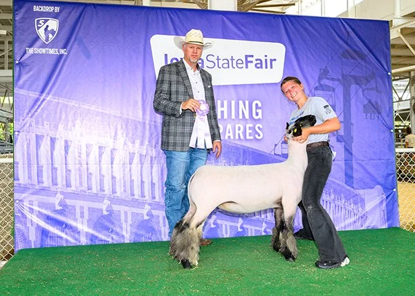  Gabby Kampen  
Reserve Champion Yearling Ewe 
2025 Iowa State Fair FFA Show 
Bred by Kampen Show Stock