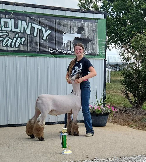  Liz Martin  
Champion Carcass Lamb 
2026 Ida County Fair 
Bred by Schmillen Show Lambs