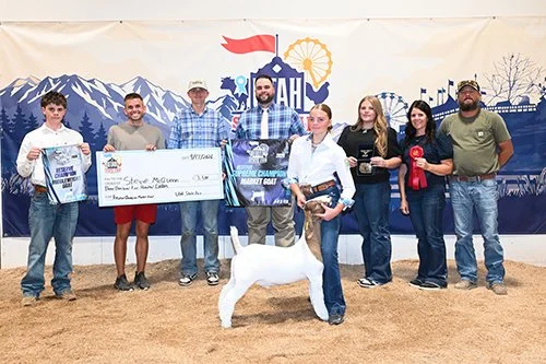  Stevie McQueen  
Reserve Champion Market Goat 
2026 Utah State Fair 
Bred by Holden Steed