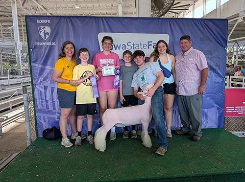  Andrew Dix  
Champion White Face Market Lamb 
2026 Iowa State Fair 4-H Show 
Bred by Dix