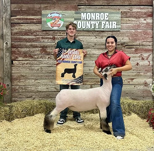  Izabela Garcia  
3rd Overall Market Lamb 
2026 Monroe County Fair 
Bred by Steva Robinson Showstock