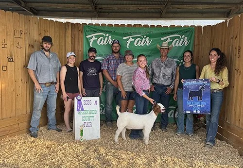   Jorja Beeman  
Grand Champion Breeding Doe 
2026 Greenwood County Fair 
Bred by S2