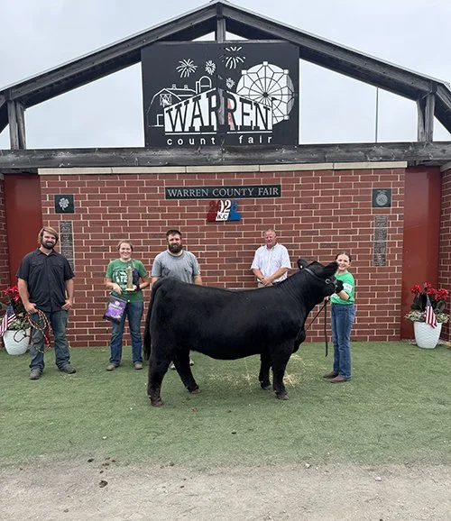  Lucy Spear  
Champion Market Heifer 
2026 Warren County Fair 
Bred by Bryson Ball