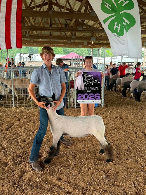 Brody Hutchcraft  
Reserve Grand Champion Market Animal 
2026 Wayne County 4-H Sheep Show 
Bred by Hutchcraft Show Lambs