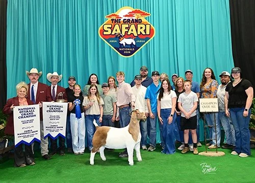  Tucker Luellen  
Grand Champion Fullblood Doe 
2026 National Grand Champion Junior Show 
Bred by Luellen Farms