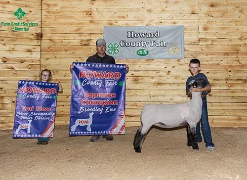  Jaron Hansen  
Supreme 4-H Breeding Ewe 
2026 Howard County Fair 
Bred by Jaron Hansen