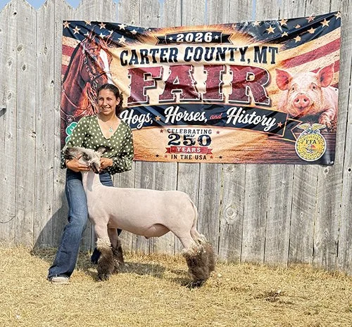  Mia Klaboe  
Reserve Champion 
2026 Carter County Fair 
Bred by Prairie Winds