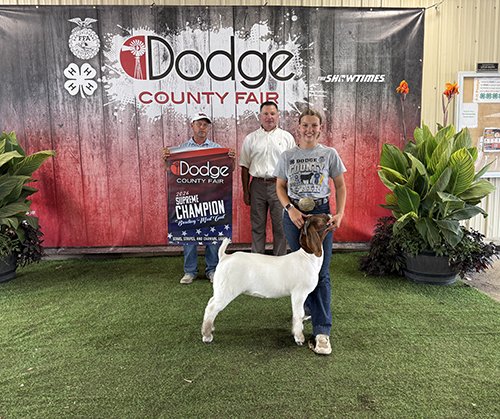  Kaylee Gregory  
Grand Champion Breeding Doe 
2026 Dodge County Fair 
Bred by 4G Livestock