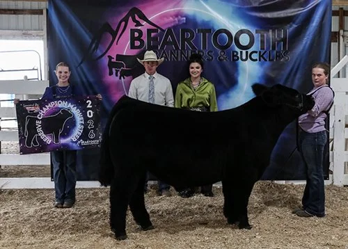  Baylee Kraft  
Reserve Champion Steer 
2026 Beartooth Banners and Buckles 
Bred by Eaton