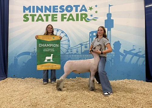  Lanie Chambers  
Champion Lightweight Market Lamb 
2026 Minnesota State Fair 
Bred by Eric Kinsley