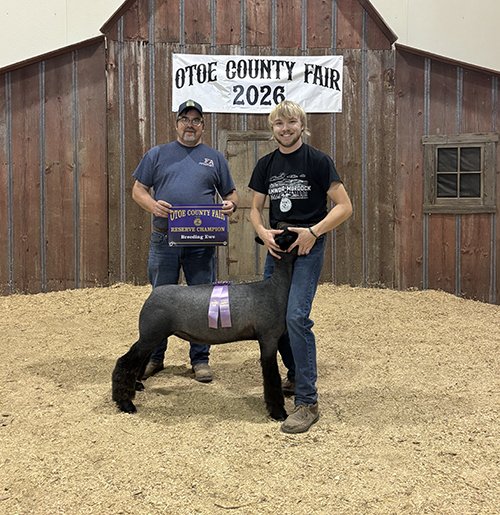  Shawn Kavanaugh  
Reserve Breeding Ewe 
2026 Otoe FFA Sheep Show 
Bred by Schuelke