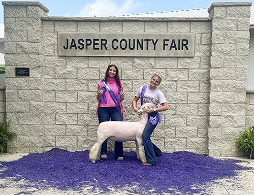   Gretchen Uitermarkt  
Grand Champion White Face Commercial Ewe 
2026 Jasper County Fair 
Bred by Chad Heisdorffer