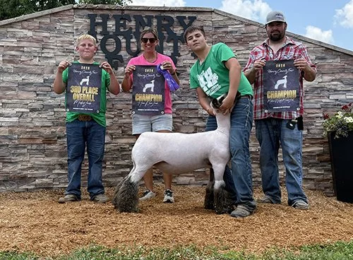  Tate Beard  
3rd Overall Market Lamb 
2026 Henry County Fair 
Bred by PK Farms