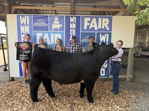  Hailie Anderson  
Grand Champion Steer 
2026 Winnebago County Fair 
Bred by Oakley Kerschner Cattle