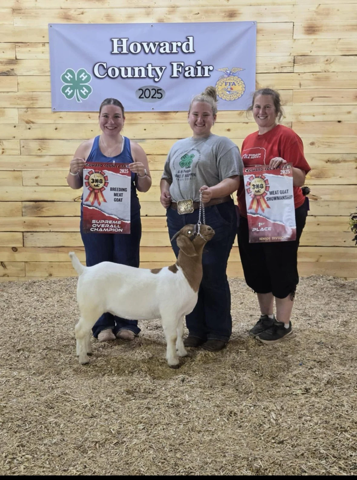  Karina Smydra  
Supreme Champion Breeding Doe  
Champion Overall Goat Showman 
2025 Howard County Fair 
Bred by Morcheski